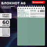 Блокнот МАЛЫЙ ФОРМАТ А6, 60 л., силиконовый гребень, обложка пластик, клетка, BRAUBERG, зеленый, 117564, 117564
