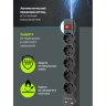 Сетевой фильтр DEFENDER DFS 753, 5 розеток, 2 разъема USB, 3 м, черный, 99753, 512732