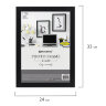 Рамка 21х30 см небьющаяся, аналог IKEA, багет 21 мм, МДФ, BRAUBERG "Idea", черная, 391371, 391371