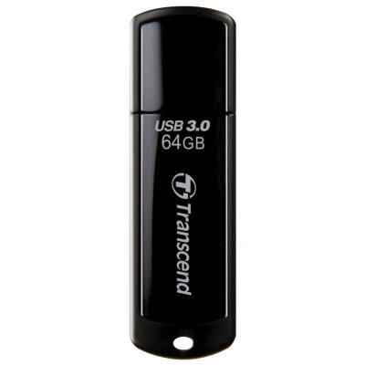 Флеш-диск 64 GB TRANSCEND Jetflash 700 USB 3.0, черный, TS64GJF700, 513178