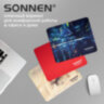 Коврик для мыши SONNEN "RED", резина + ткань, 220х180х3 мм, 513306, 513306