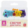 Свечи фигурные для торта на шпажках "Совы и бабочки", 5 шт., 2,5х3/2,5х2,5 см, ЗОЛОТАЯ СКАЗКА, 591465, 591465