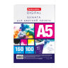 Бумага для цветной лазерной печати А5, ПЛОТНАЯ 160 г/м2, 100 л., BRAUBERG DIGITAL, 145% (CIE), 116408, 116408