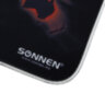 Коврик для мыши SONNEN "LIGHTING", резина+ткань, 350х270х4 мм, чёрный, 513316, 513316