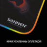Коврик для мыши SONNEN "LIGHTING", резина+ткань, 350х270х4 мм, чёрный, 513316, 513316