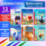 Фломастеры картонная коробка "АССОРТИ 6 ДИЗАЙНОВ", 12 цветов, КЛАССИЧЕСКИЕ, BRAUBERG, 152686, 12 штук, 152686