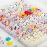 Набор для создания бижутерии и украшений BEADS SET, 450 элементов, 24 вида, BRAUBERG KIDS, 664695, 664695