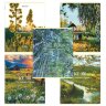 Тетрадь А5, 48 л., BRAUBERG, скоба, клетка, глянцевый лак, "Русская природа" (микс в спайке), 405651, 405651