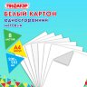 Картон белый А4 немелованный (матовый), 8 листов, ПИФАГОР, 200х283 мм, 127049, 127049