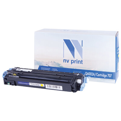 Картридж лазерный NV PRINT (NV-Q6002A) для HP ColorLaserJet CM1015/2600, желтый, ресурс 2000 стр., 361169