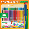 Фломастеры BRAUBERG KIDS КЛАССИЧЕСКИЕ 36 цветов, вентилируемый колпачок, ПВХ-упаковка, 152603, 152603