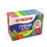 Губки для посуды 9,6х6,4х2,7 см, КОМПЛЕКТ 5 шт., MAXI, поролон с абразивным слоем, LAIMA К0013, 601554, 601554