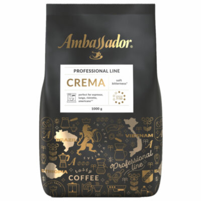 Кофе в зернах AMBASSADOR "Crema" 1 кг, 622228