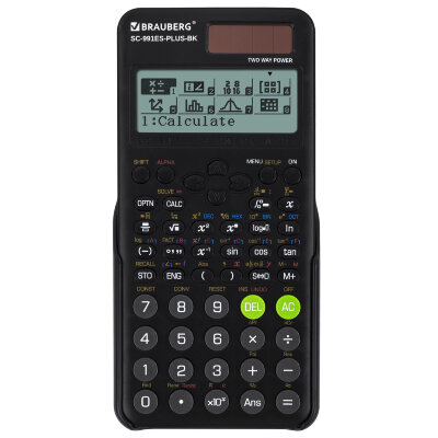 Калькулятор инженерный BRAUBERG SC-991ES-PLUS-BK (164х80 мм), 552 функции, 10+2 разряда, ЧЕРНЫЙ, 272651, 272651