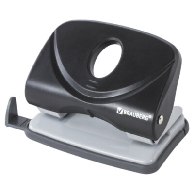 Дырокол BRAUBERG "Original", до 20 листов, черный, 222539, 222539