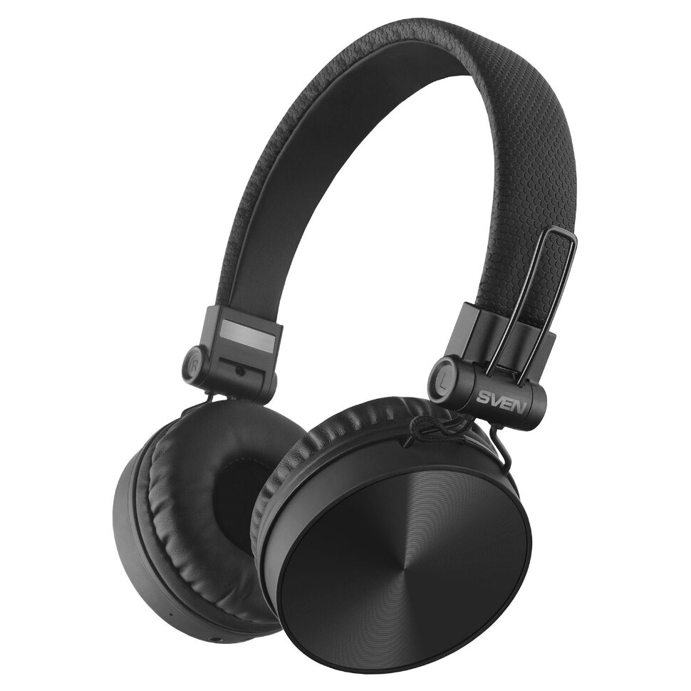 Наушники с микрофоном (гарнитура) SVEN AP-B500MV, Bluetooth, беспроводные, черные, SV-018283, 513840