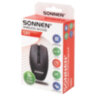 Мышь беспроводная USB, 800/1200/1600 dpi, 5 кнопок + колесо-кнопка, оптическая, SONNEN Q80, черная, 513945, 513945