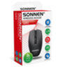 Мышь беспроводная USB, 800/1200/1600 dpi, 5 кнопок + колесо-кнопка, оптическая, SONNEN Q80, черная, 513945, 513945