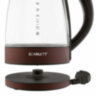 Чайник SCARLETT SC-EK27G98, 1,7 л, 2200 Вт, закрытый нагревательный элемент, стекло, коричневый, 455918