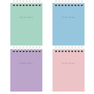 Блокнот МАЛЫЙ ФОРМАТ А7, 75х105 мм, 40 л., гребень, картон, клетка, BRAUBERG "Minimal Pastel", 116431, 116431