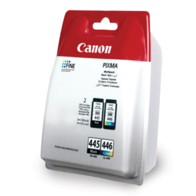 Картридж струйный CANON (PG-445/CL-446) PIXMA MG2440/MG2540, оригинальный КОМПЛЕКТ 2 цвета, 180 страниц, 8283B004, 361574