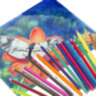 Карандаши цветные акварельные BRAUBERG PREMIUM AQUARELLE, 18 цветов, трехгранные, утолщенный грифель 4 мм, натуральное дерево, 181672, 181672