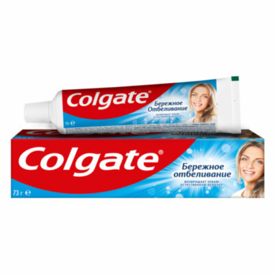 Зубная паста 50 мл COLGATE "Бережное отбеливание", с фторидом и кальцием, 7891024188262, 609052