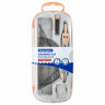 Готовальня BRAUBERG SCHOOL KIT, 9 предметов, циркуль 125 мм, чертежные принадлежности, персиковый цвет, 210715, 210715
