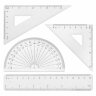 Готовальня BRAUBERG SCHOOL KIT, 9 предметов, циркуль 125 мм, чертежные принадлежности, персиковый цвет, 210715, 210715