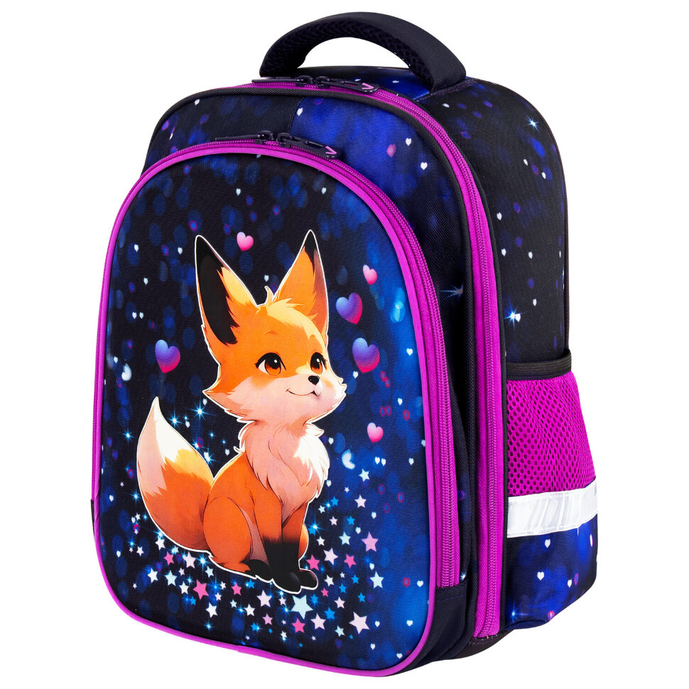 Ранец BRAUBERG KIDS STANDARD, 2 отделения, Fairy fox, 36х28х14 см, 273144, 273144