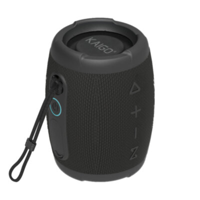 Колонка портативная KAIGO (КАЙГО) BT10T, 10 Вт, Bluetooth, USB, Micro SD, AUX, RGB, TWS, IPX7, черная, 514224, 514224