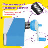 Точилка механическая ЮНЛАНДИЯ "Пастель", для чернографитных и цветных карандашей, корпус голубой, 272001, 272001
