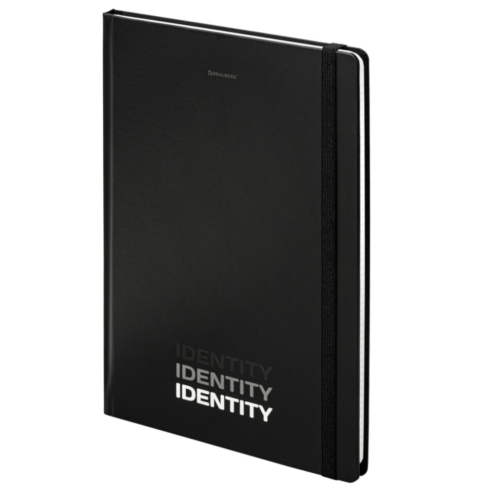 Блокнот с резинкой в клетку 96 л., БОЛЬШОЙ ФОРМАТ А4 204х299 мм, BRAUBERG, "Identity", 115528, 115528