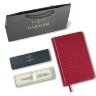 Ручка шариковая PARKER "Jotter Core Stainless Steel GT", ежедневник А5 красный, пакет, 880888, 880888