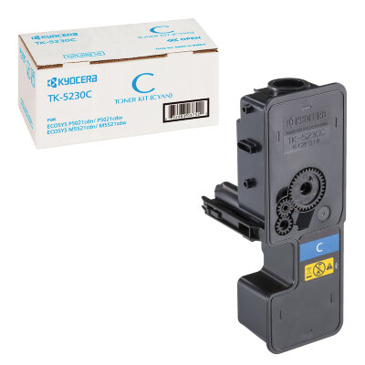 Тонер-картридж KYOCERA (TK-5230C) ECOSYS P5021cdn/cdw/M5521cdn/cdw, голубой, ресурс 2200 стр., оригинальный, 1T02R9CNL0, 320855