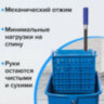Тележка уборочная BRABIX, ведро 20 л, механический отжим, универсальная для ОФИСА/ДОМА, синяя, 601497, 601497