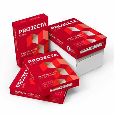 Бумага офисная БОЛЬШОГО ФОРМАТА (297х420), А3, 80 г/м2, 500 л., марка А, PROJECTA ULTRA, Россия, 162% (CIE), 114749