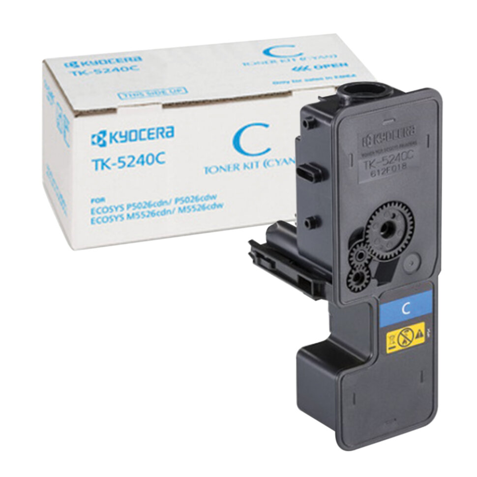 Тонер-картридж KYOCERA (TK-5240C) P5026cdn/w/M5526cdn/w, ресурс 3000 стр., цвет голубой, оригинальный, 1T02R7CNL0, 320844