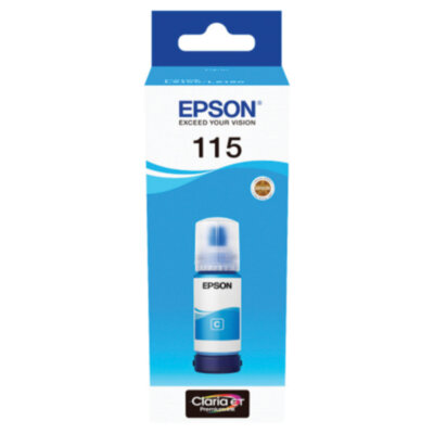 Чернила EPSON 115 (C13T07D24A) для СНПЧ L8160/L8180, голубые, объем 70 мл, ОРИГИНАЛЬНЫЕ, 364020