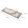 Клавиатура проводная USB, 102+98 клавиш, LED-подсветка, SONNEN K620, слоновая кость / серая, 513950, 513950