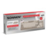 Клавиатура проводная USB, 102+98 клавиш, LED-подсветка, SONNEN K620, слоновая кость / серая, 513950, 513950