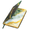 Ежедневник датированный 2026 А5 138x213 мм, BRAUBERG "Vista", под кожу, твердый, "Green marble", 117456, 117456