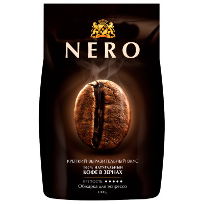 Кофе в зернах AMBASSADOR "Nero" 1 кг, 622227