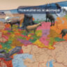Карта России политико-административная 101х70 см, 1:8,5М, интерактивная, европодвес, BRAUBERG, 112395, 112395