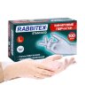 Перчатки виниловые универсальные 50 пар (100 шт.), размер L (большой), белые, RABBITEX (РАББИТЕКС) Standard, 702165, 702165