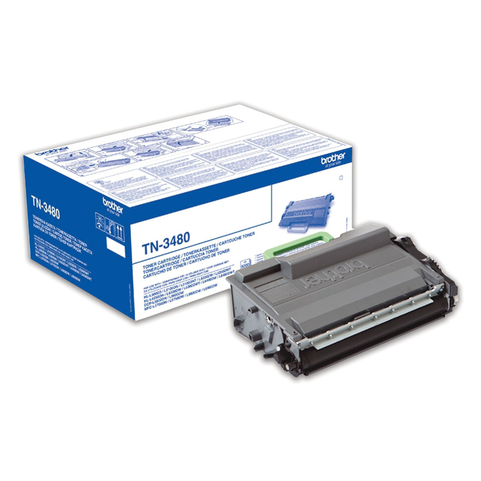 Картридж лазерный BROTHER (TN3480) HL-L5000D/5100DN/5200DW/6400DW\DCP-L6600, оригинальный, ресурс 8000 страниц, 362236