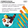 Кисти набор 10 шт., синтетика, фиолетовые, № 2/0-8 (Круглые; Овальные; Плоские; Лайнеры), WBZ (ВБЗ), 201086, 201086