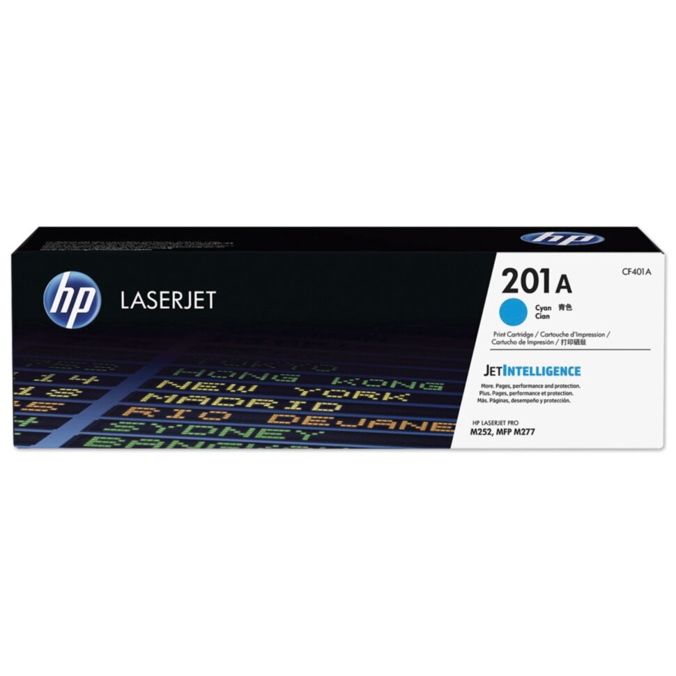 Картридж лазерный HP (CF401A) LaserJet Pro M277n/dw/M252n/dw, №201A, голубой, оригинальный, ресурс 1400 страниц, 361693