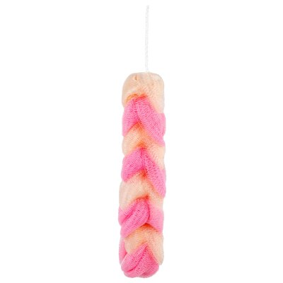 Мочалка для тела КОСИЧКА, нейлоновая, 70 г (27х5,5х5,5 см), ассорти, PLEASURE, 1135, 609170