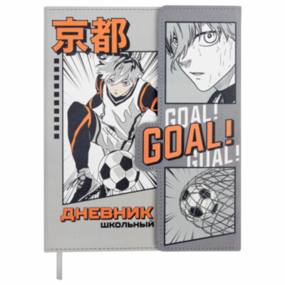 Дневник 1-11 класс 48 л., кожзам (твердая), магнитный клапан, ЮНЛАНДИЯ, "Goal", 106929, 106929